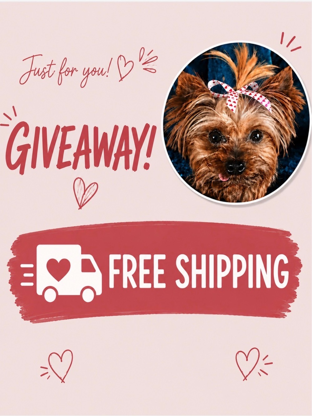 Giveaway - Free Shipping, Dog NOT included, haha